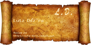Lutz Dóra névjegykártya